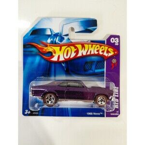 NIP Hot Wheels Red Line Short Card 1:64 Die Cast 1968 Chevrolet Nova Muscle Car